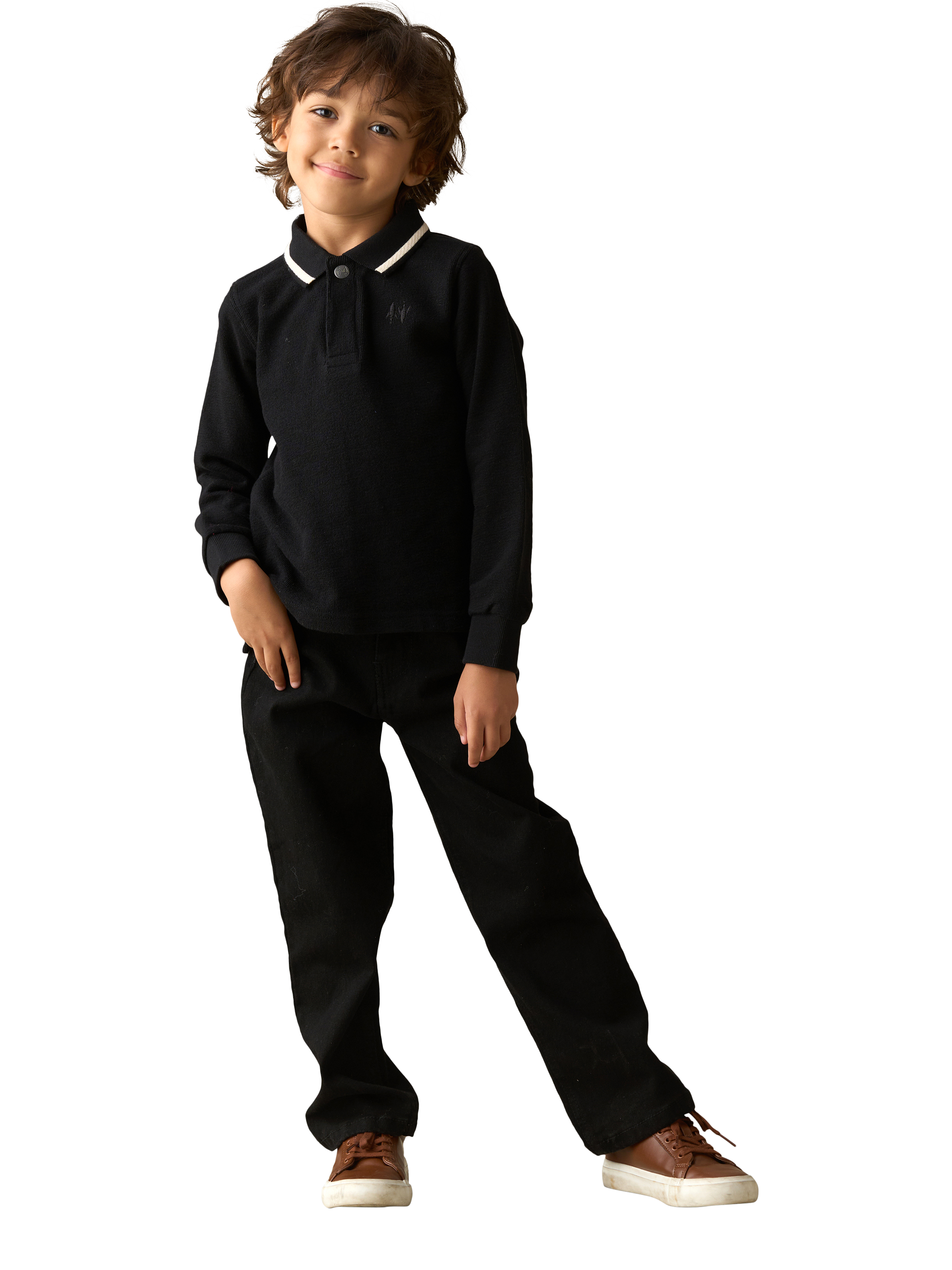 Product image 3 of 7, which shows Angel & Rocket Kids' Cord Trousers, Black, 3 years