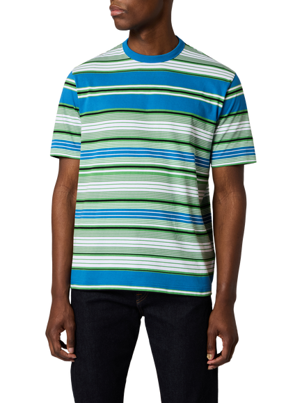 Paul Smith Casual Fit Stripe Cotton T-Shirt, Blue, Blue