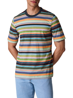 PS Paul Smith Cotton Regular Fit Short Sleeve Stripe T-Shirt, Multicolour, Multicolour