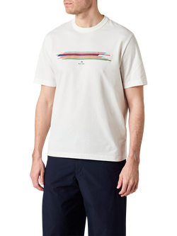 PS Paul Smith Cotton Regular Fit Short Sleeve Plain Graphic T-Shirt, White, White