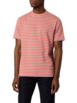Paul Smith Casual Fit Striped Cotton T-Shirt, Orange, Orange