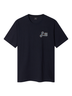 PS Paul Smith Cotton Regular Fit Short Sleeve Plain Logo T-Shirt, Black
