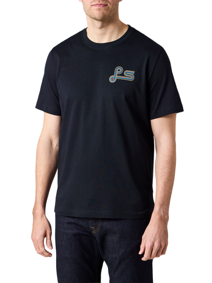 PS Paul Smith Cotton Regular Fit Short Sleeve Plain Logo T-Shirt, Black