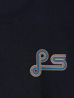 PS Paul Smith Cotton Regular Fit Short Sleeve Plain Logo T-Shirt - view 2, Black