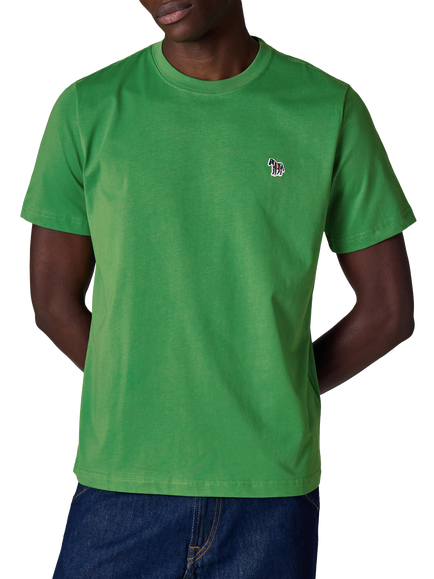 Paul Smith Regular Fit Short Sleeve Zebra Logo Cotton T-Shirt, Green, Green