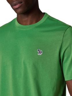 Paul Smith Regular Fit Short Sleeve Zebra Logo Cotton T-Shirt, Green - view 2, Green