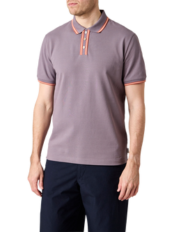 PS Paul Smith Cotton Regular Fit Short Sleeve Polo Shirt, Purple