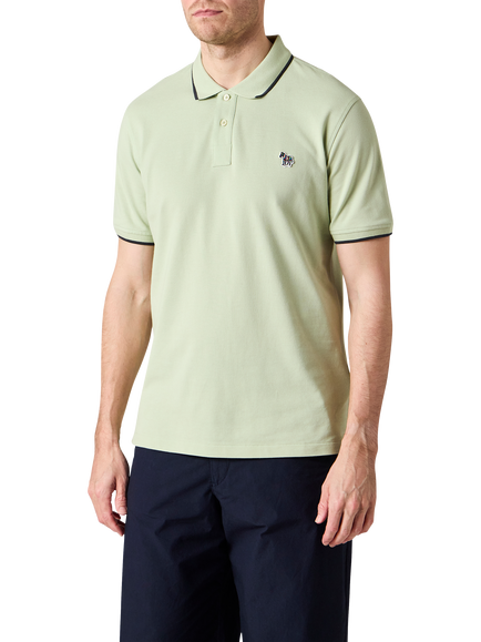 PS Paul Smith Cotton Regular Fit Short Sleeve Zebra Polo Shirt, Green, Green
