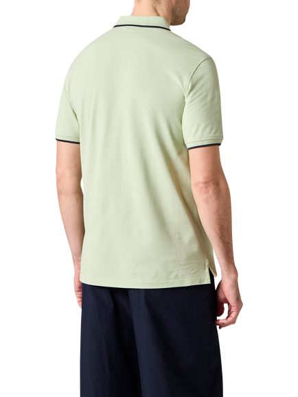 PS Paul Smith Cotton Regular Fit Short Sleeve Zebra Polo Shirt, Green - view 2, Green