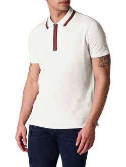 Paul Smith Regular Fit Short Sleeve Cotton Blend Polo Shirt, White, White