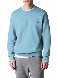 Paul Smith Regular Fit Crew Neck Logo Sweatshirt, Blue, Blue