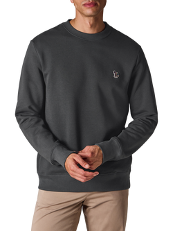 Paul Smith Regular Fit Zebra Logo Cotton Sweatshirt, Grey, Grey