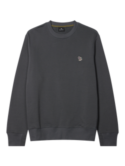 Paul Smith Regular Fit Zebra Logo Cotton Sweatshirt, Grey - view 2, Grey