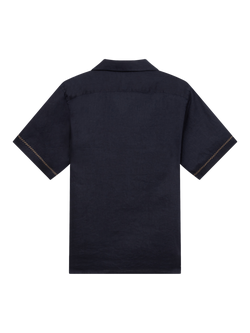 PS Paul Smith Linen Regular Fit Abstract Stripe Shirt, Blue - view 2, Blue