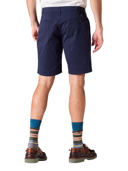Paul Smith Cotton Blend Chino Shorts, Blue - view 2, Blue