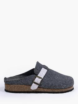 Pretty You London Mister You Jordan Mule Slippers, Charcoal, Charcoal