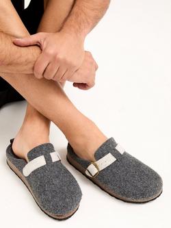 Pretty You London Mister You Jordan Mule Slippers, Charcoal - view 2, Charcoal