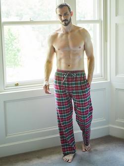 British Boxers Tartan Brushed Cotton Pyjama Trousers, Gaia