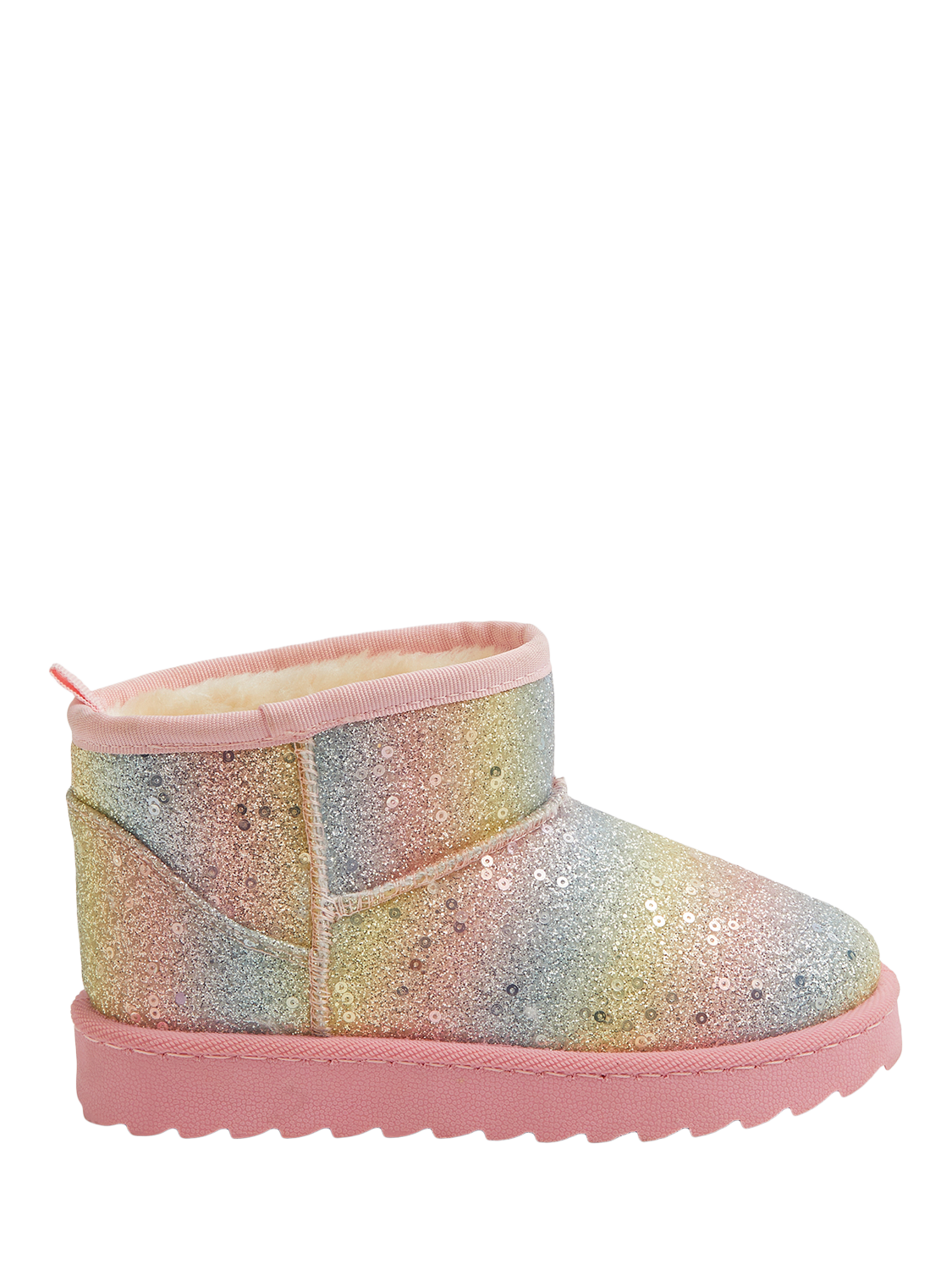 Product image 1 of 3, which shows Angels by Accessorize Kids' Ombre Sparkle Boots, Pastel Multi, 1