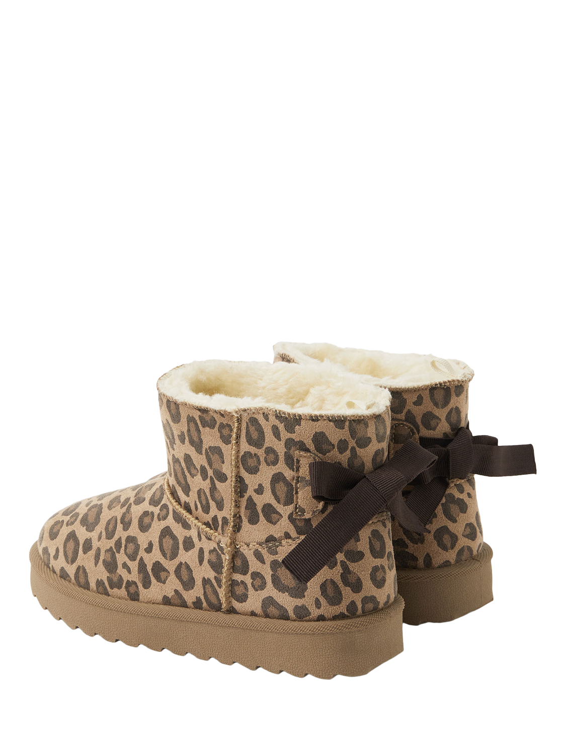 Product image 3 of 3, which shows Angels by Accessorize Kids' Suedette Leopard Boots, Multi, 7 Jnr