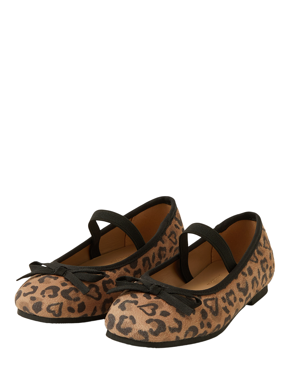Product image 2 of 3, which shows Angels by Accessorize Kids' Animal Print Ballet Flats, Multi, 1