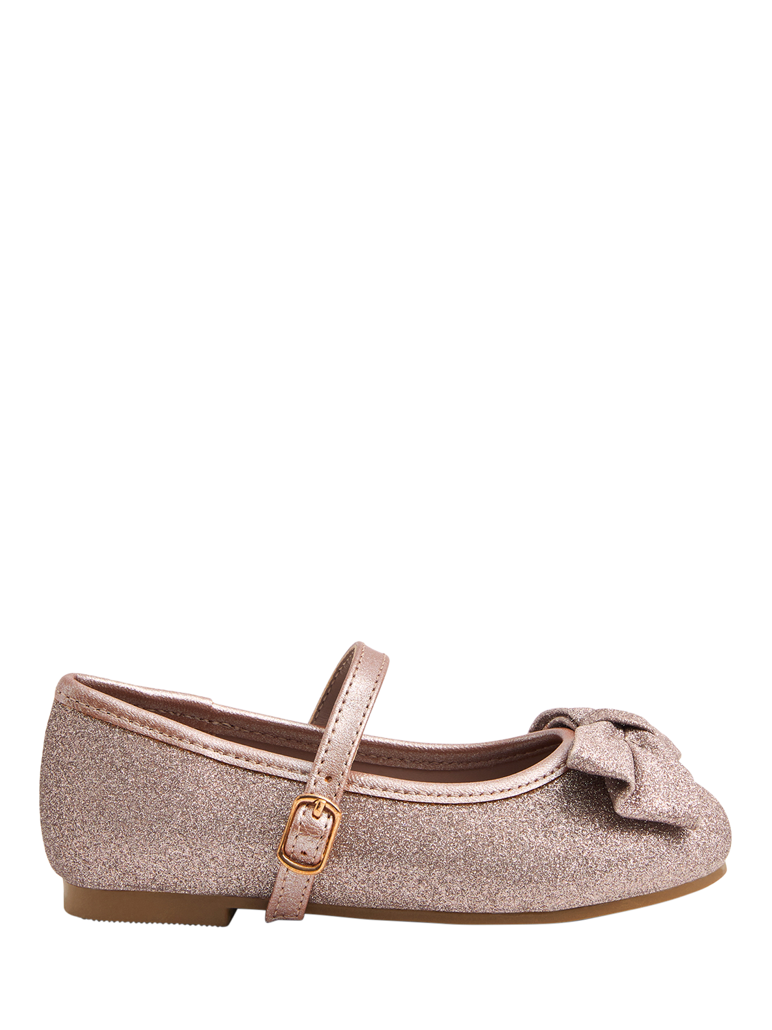 Product image 1 of 3, which shows Angels by Accessorize Kids' Glitter Ballet Flats, Pink, 1