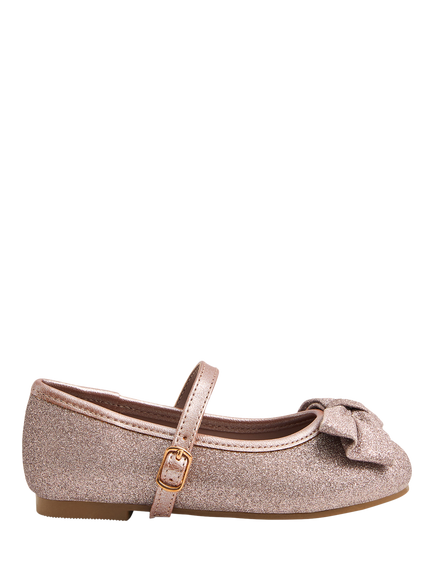 Angels by Accessorize Kids' Glitter Ballet Flats, Pink, Pink