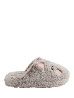 Angels by Accessorize Kids' Cat Slipper Mules, Natural, Natural