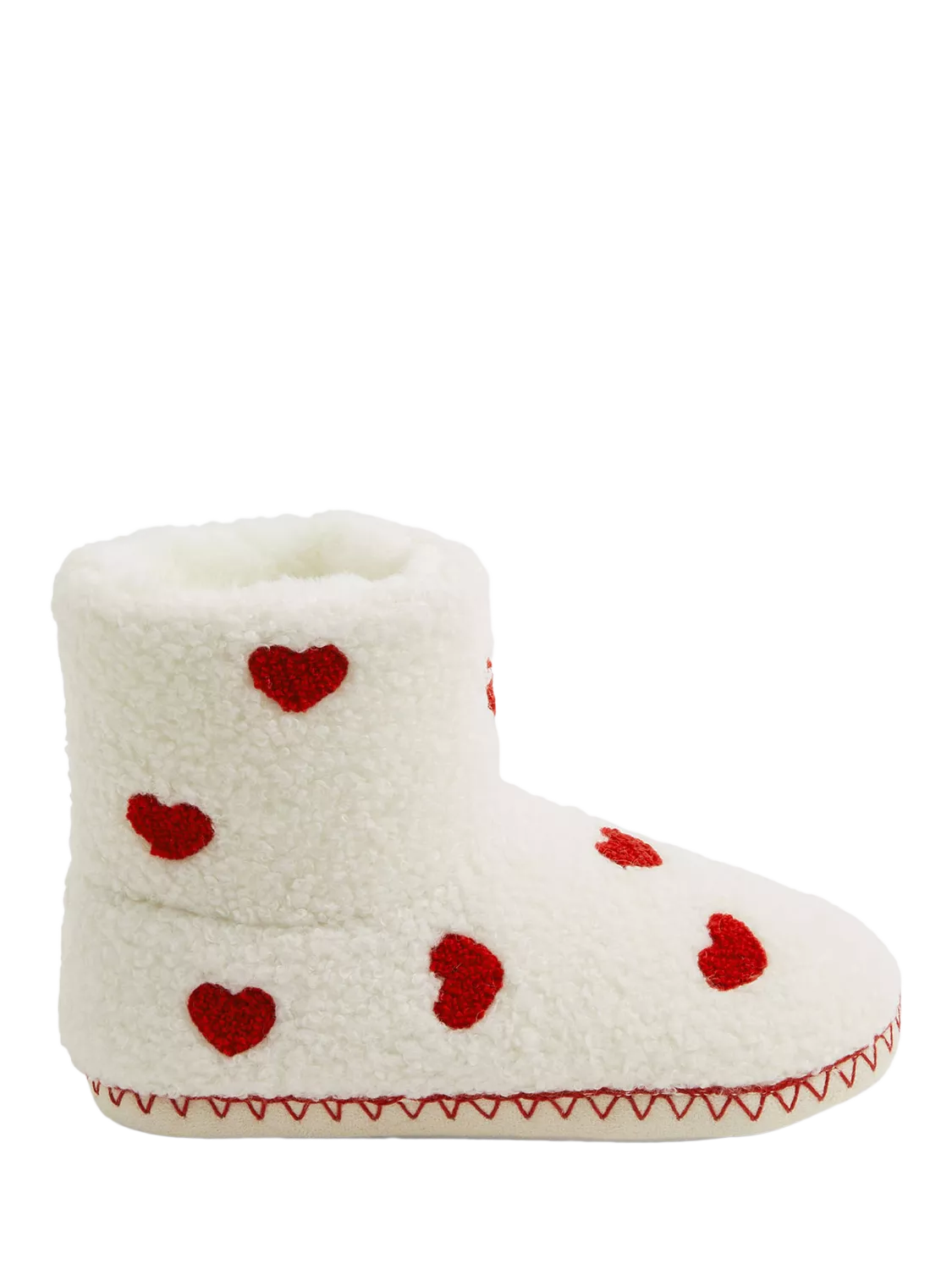Angels by Accessorize Kids' Borg Heart Slipper Boots, Natural