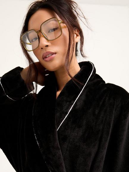 Pretty You London Super Plush Dressing Gown - view 2, Black