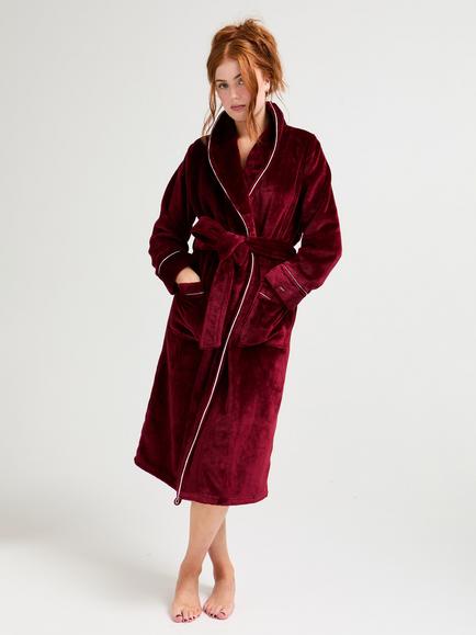 Pretty You London Super Plush Dressing Gown, Claret