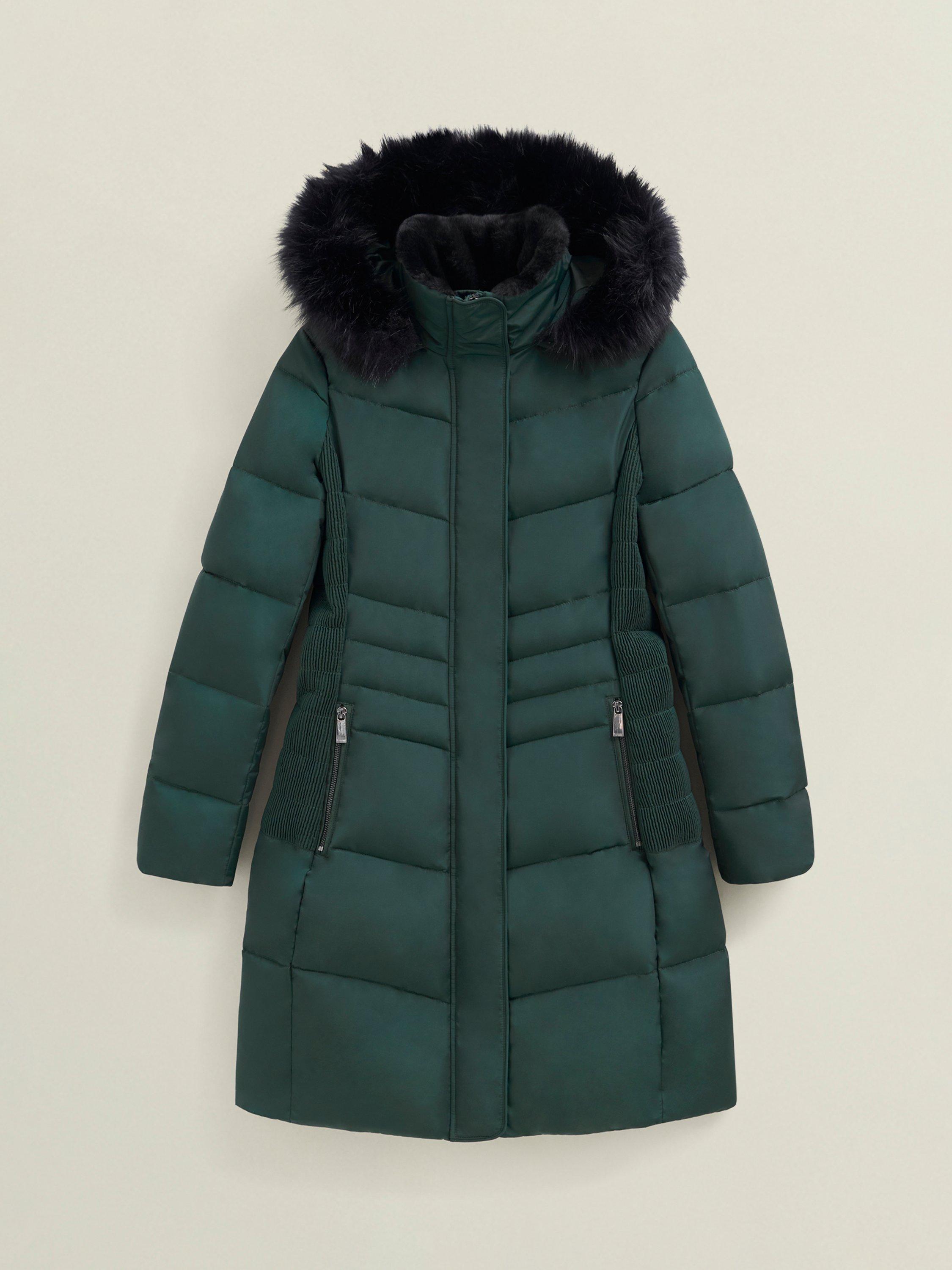 Product image 4 of 6, which shows Hobbs Jaymie Shower Resistant Puffer Jacket, Ponderosa Green, 8