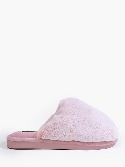 Pretty You London Demi Mule Slippers, Pink