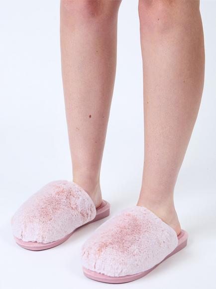 Pretty You London Demi Mule Slippers - view 2, Pink