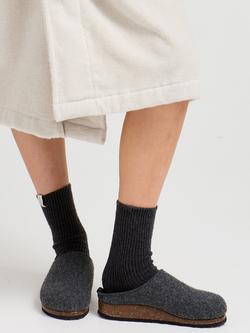 Pretty You London Jamie Mule Slippers - view 2, Charcoal