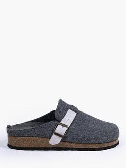 Pretty You London Jordan Mule Slippers, Charcoal