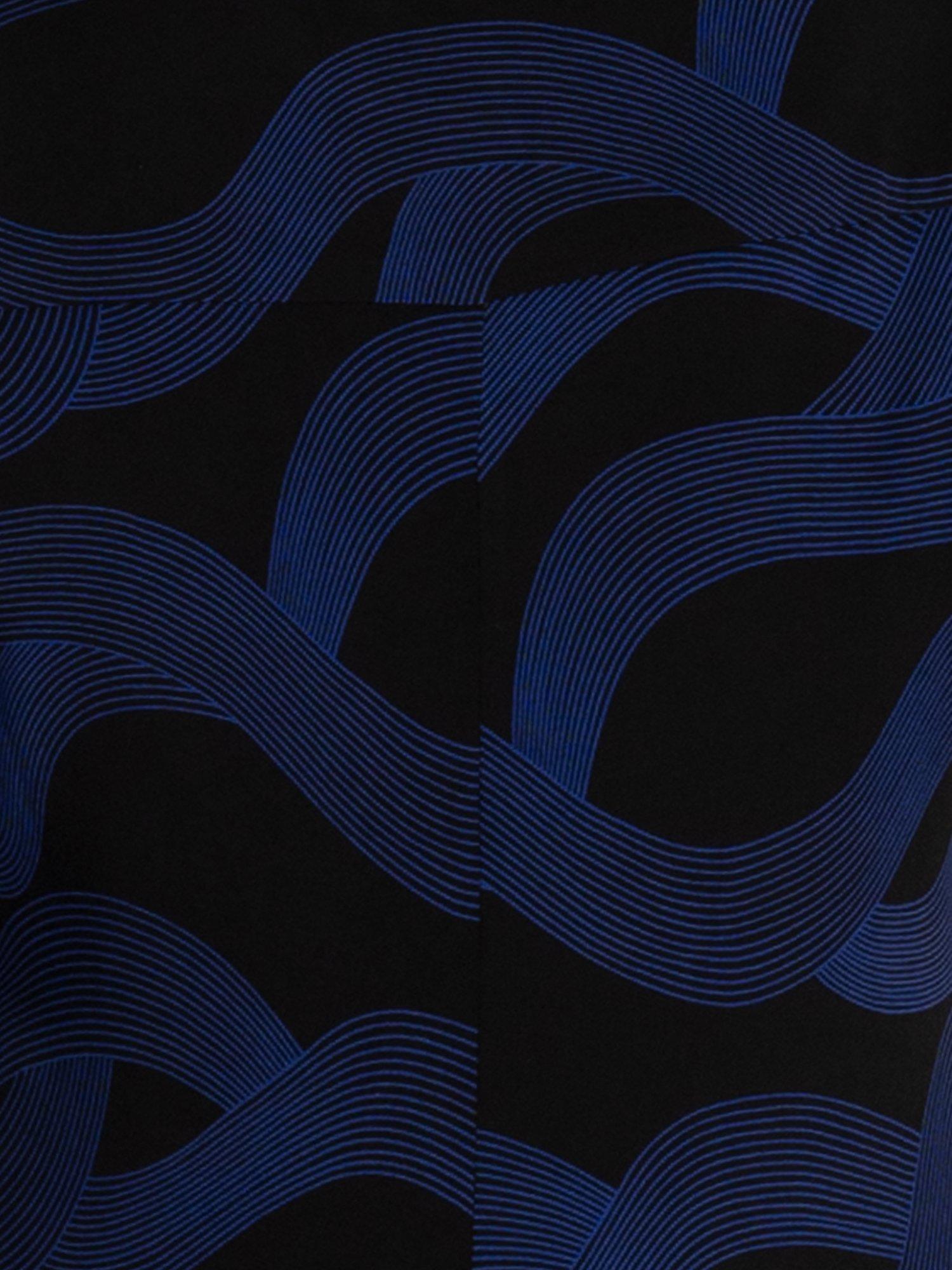 Product image 6 of 6, which shows chesca Swirl Jersey Drape Dress, Black/Cobalt, 12-14