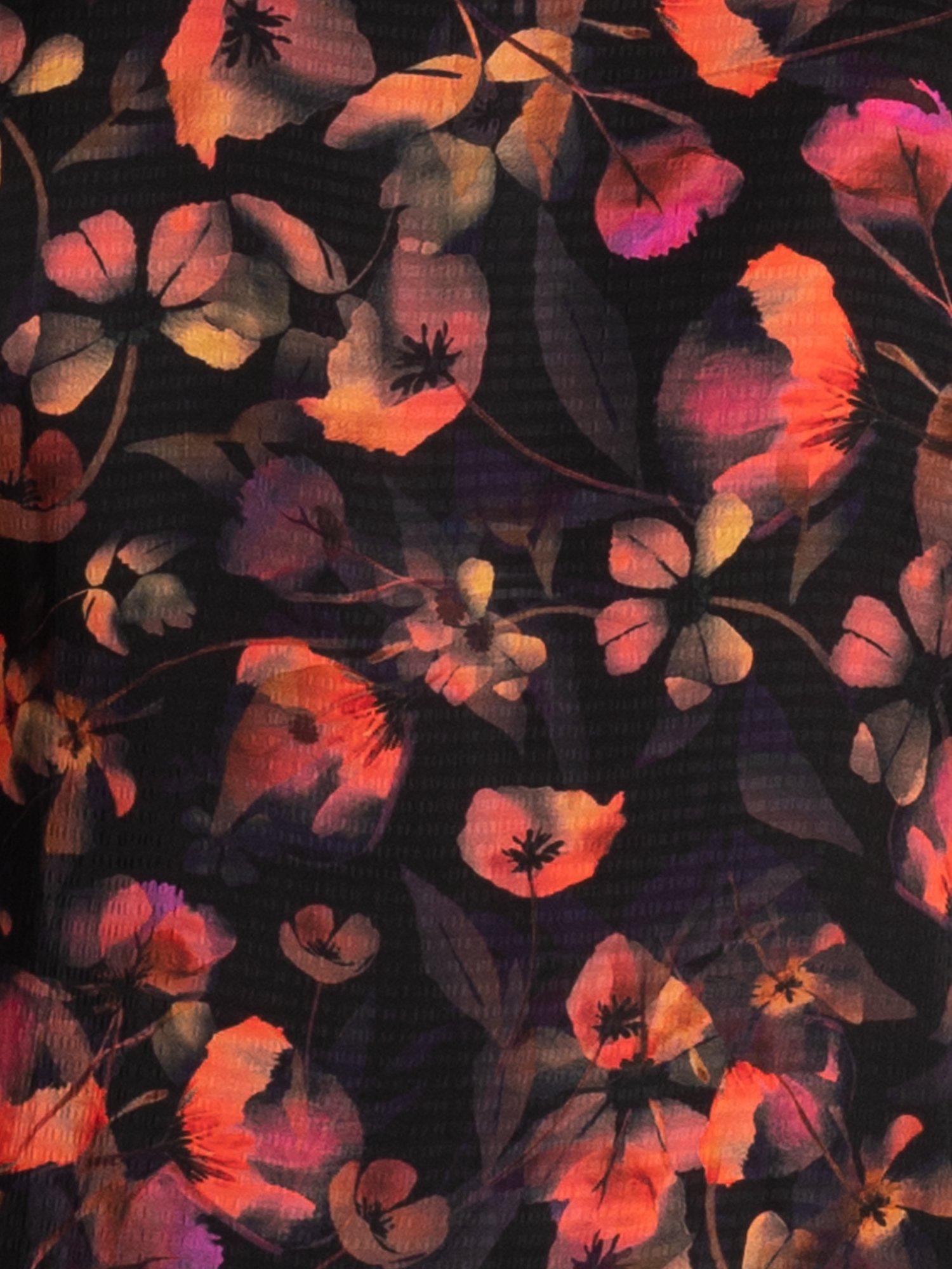 Product image 7 of 7, which shows chesca Floral Tunic Top, Black/Red, 12-14