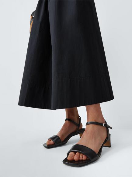 John Lewis Mary Leather Two Part Dressy Strappy Sandals, Black - view 2, Black