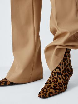 John Lewis Ours Leopard Print Chisel Toe Chelsea Boots, Tan/Multi - view 2, Tan/Multi