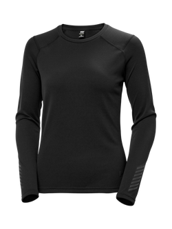 Helly Hansen Lifa Active Crew Neck Top, Black, 990 Black