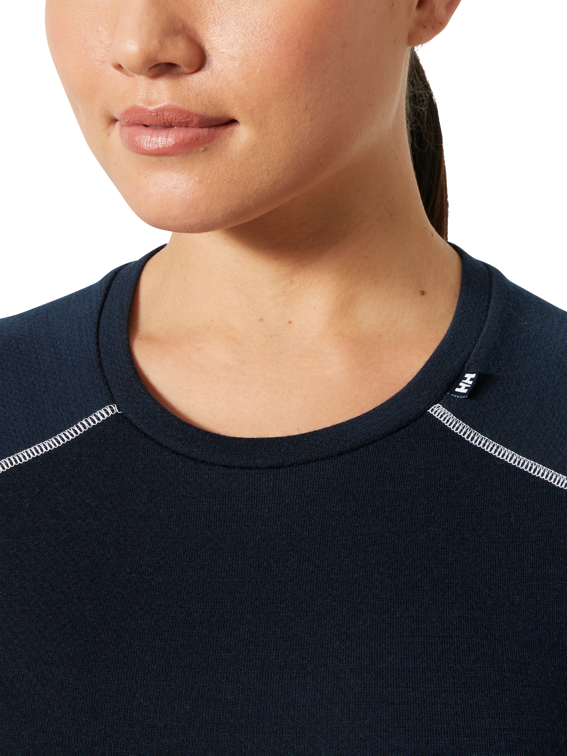 Product image 3 of 4, which shows Helly Hansen Lifa Merino Crew Neck Jumper, Navy, M