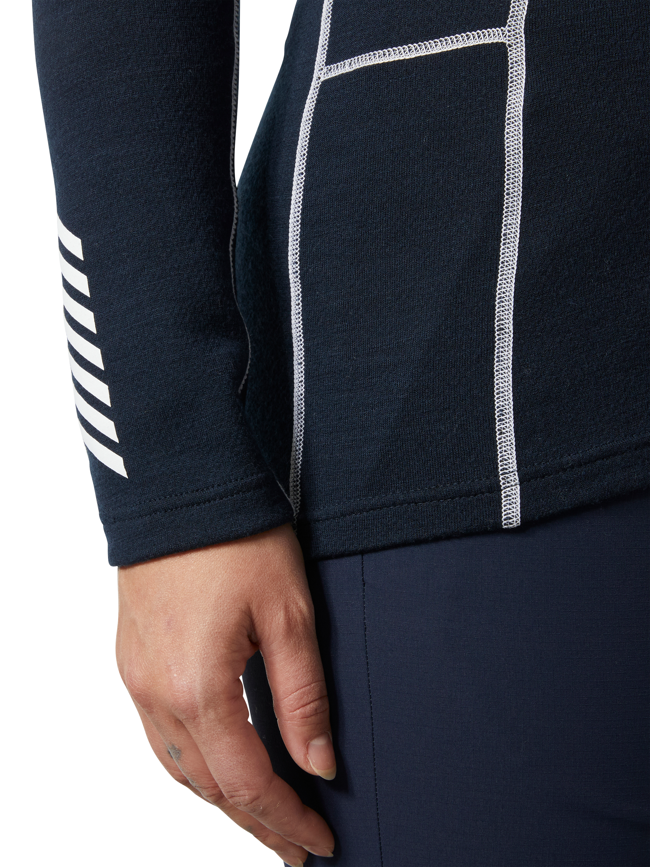 Product image 4 of 4, which shows Helly Hansen Lifa Merino Crew Neck Jumper, Navy, M