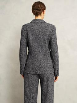 Hobbs Marlyn Herringbone Wool Blend Jacket, Black/White - view 2, Black/White