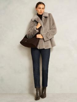 Hobbs Dania Faux Fur Coat, Mink, Mink