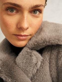 Hobbs Dania Faux Fur Coat, Mink - view 2, Mink