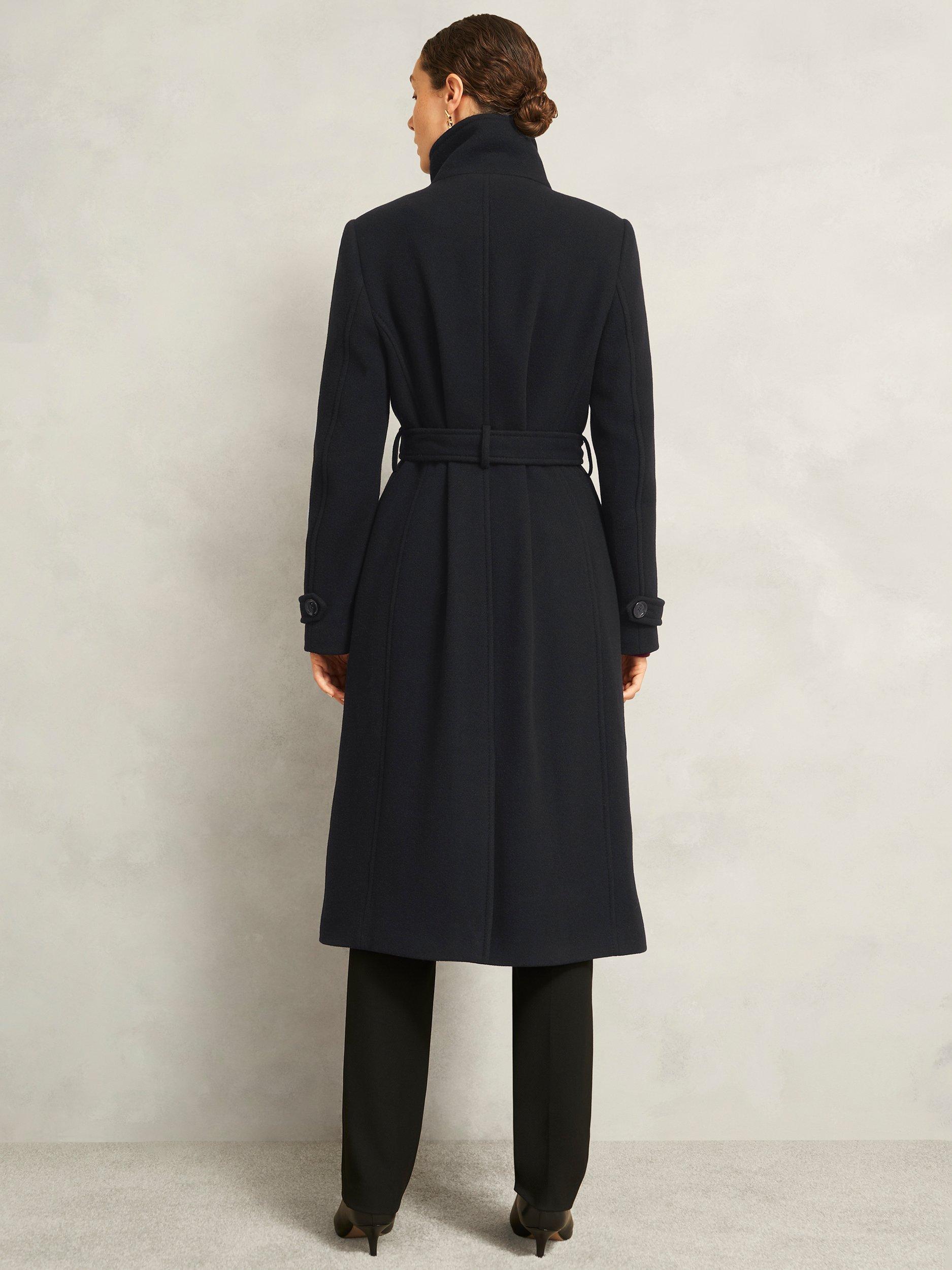 Product image 2 of 6, which shows Hobbs Delilah Wool Rich Coat, Black, 10