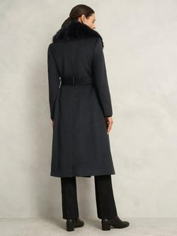 Hobbs Livia Pure Wool Coat, Charcoal Grey - view 2, Charcoal Grey
