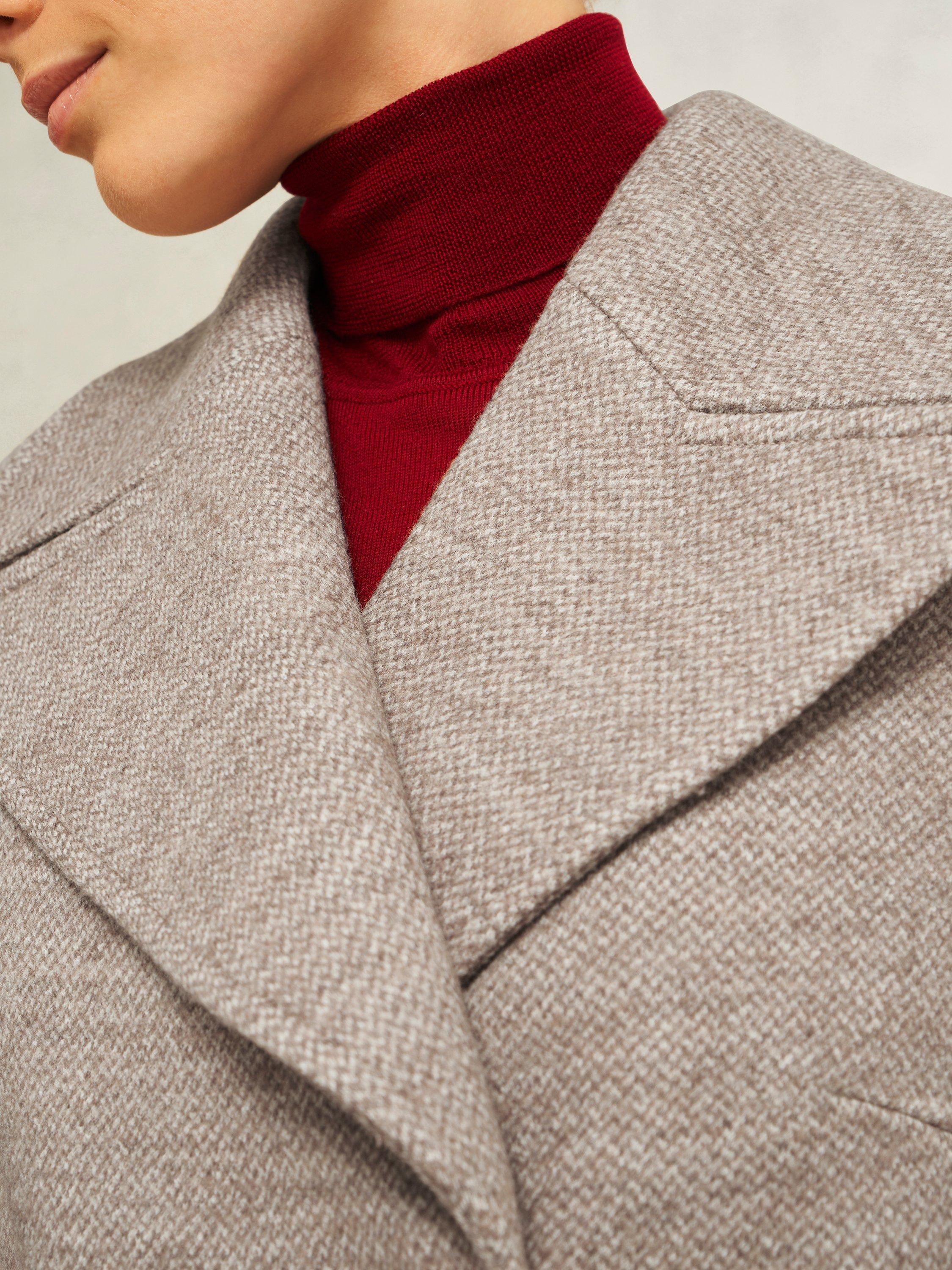 Product image 5 of 7, which shows Hobbs Janetta Wool Rich Coat, Neutral, 10