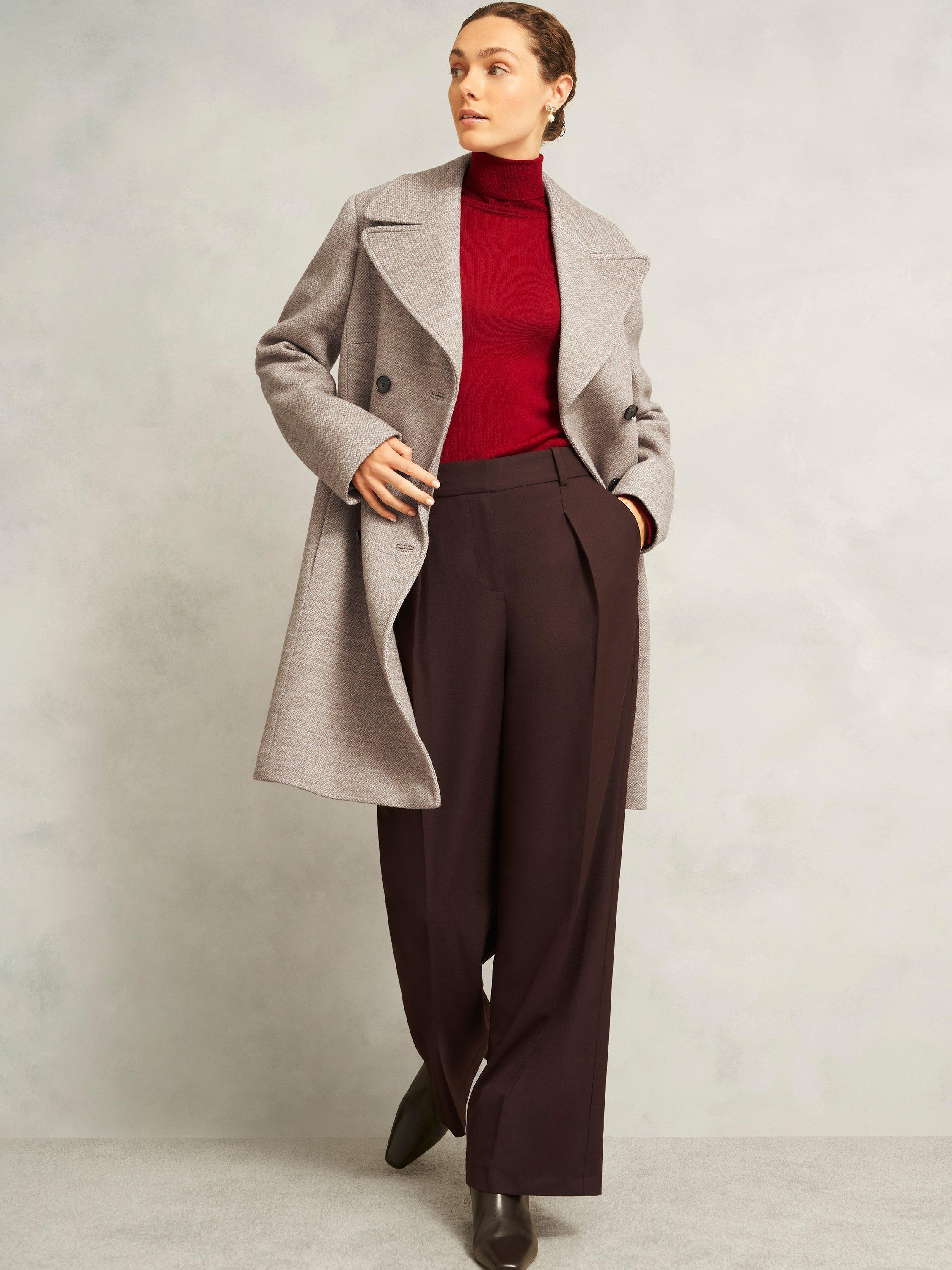 Product image 6 of 7, which shows Hobbs Janetta Wool Rich Coat, Neutral, 10